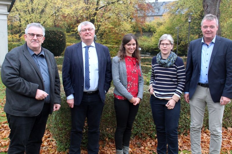 Biografien entdecken - Sie gestalteten die Tagung über Vorbilder im Religionsunterricht: Kirchenrat Tobias Treseler, Professor Dr. Hans Mendl und Alexandra Lamberty von der Universität Passau, Katrin Holthaus vom Erzbistum Paderborn und Schulreferent Andreas Mattke (von links).